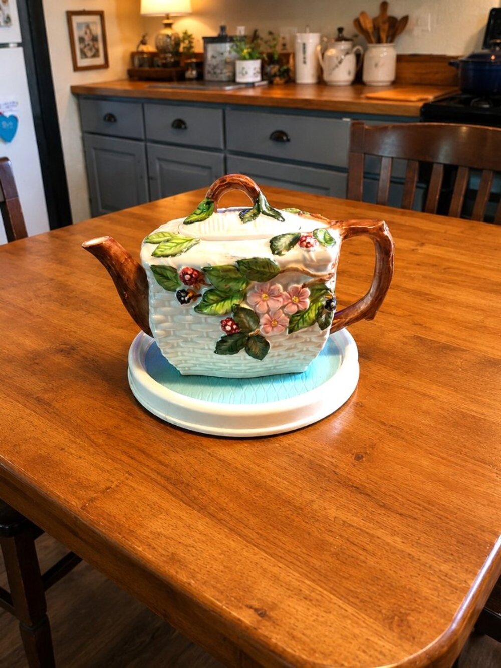 Vintage Berry Time teapot by Shafford. SHIPS FREE